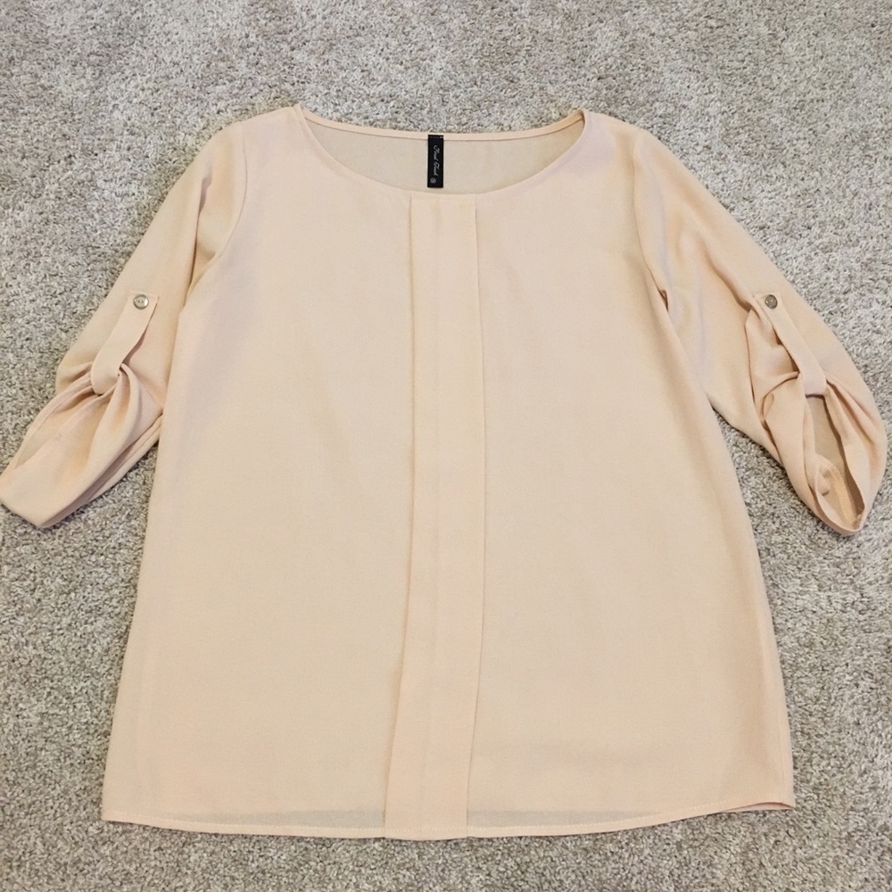 Pale pink/cream blouse